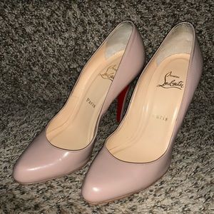 Christian Louboutin size 7.5 nude heels